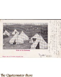 Prent briefkaart 1908 Groet uit de Harskamp