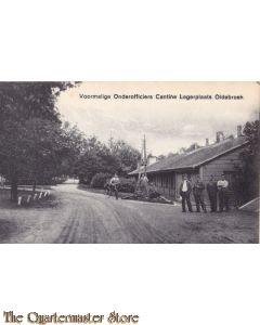 Prent briefkaart 1925 Voormalige onderofficiers Cantine Legerplaats Oldebroek