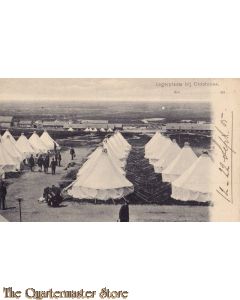 Prent briefkaart 1905 Legerplaats bij Oldenbroek