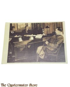 Postkarte nachkriegszeit Rudolf Hess im Verhor im Anschluss an seinen Alleinflug mit einer Me110 nach Schottland 1941