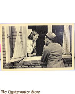 Prent briefkaart mobilisatie 1939 een goede buur is beter dan een verre vriend, denkt deze brigges en dat heef hij wel verdient