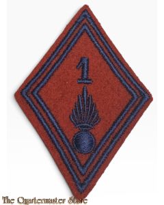 France - mouwpatch (losange de bras) Mod 45 1e Regiment  D'Infanterie
