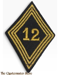 France - mouwpatch (losange de bras) 12e Régiment de Chasseurs d'Afrique (12e RCA)