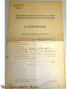 Kennisgeving van inschrijving voor den dienst Landstorm 1919
