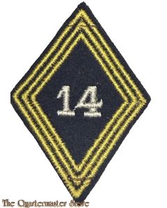 France - mouwpatch (losange de bras) 14e Régiment de Chasseurs d'Afrique (14e RCA)