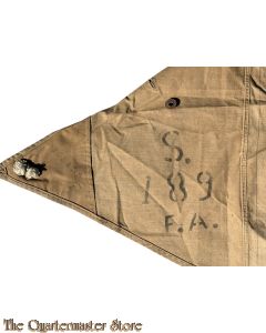 US Army M1910  Kaki Pup Tent Shelter Half with pegs and pole 189 FA