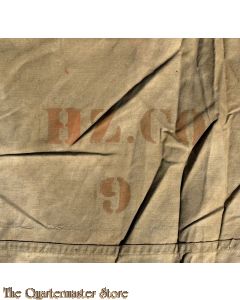US Army M1910  Kaki Pup Tent Shelter Half with pegs and pole HZ. Co 9