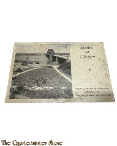 Ansicht Groeten uit nijmegen met waalbrug 1950