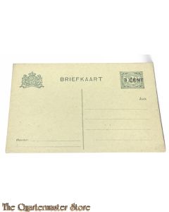Briefkaart 1935 2 1/2 cent met overdruk 3 cent