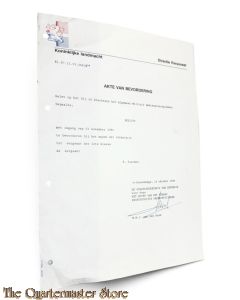 Dokument - Bevordering tot Sergeant 1994