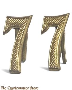 WH schulterklappenauflagen Offizier ziffern set 7 15 mm  (WH shoulderboard officer set no 7)