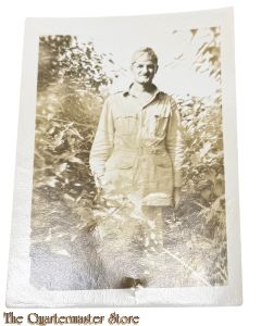 WW2 period original Photo US Major in summer outfit 