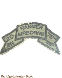 Sleeve flash 75th Ranger Regiment  2nd Bat (subdued)