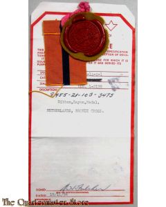 Standmodel (Sealed Sample) van het lint  Bronzen Kruis CANADA