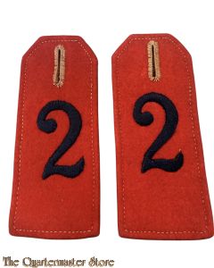 Schouderstukken 2e Regiment Infanterie rond 1900