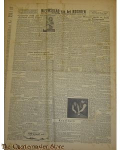 Krant Nieuwsblad van het Noorden zaterdag 18 maart 1944