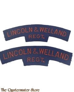 Shoulder titles Lincoln & Welland Regiment, 4th Canadian Armoured Division