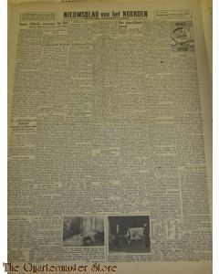 Krant Nieuwsblad van het Noorden donderdag 25 nov 1943