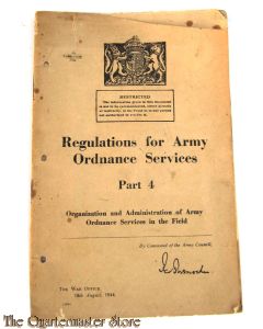 Regulations for army ordnance services Part 4