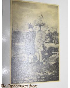 Prent briefkaart mobilisatie 1939 twee lange dagen blijf ik nu hier, 