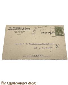 Postkaart aan NV VeendammerMachinefabriek 1917
