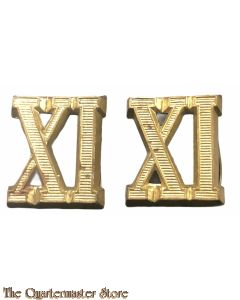  WH schulterklappen Offizier ziffern set Wehrkreis XI  (WH shoulderboard numerals set Wehrkreis XI for officers)