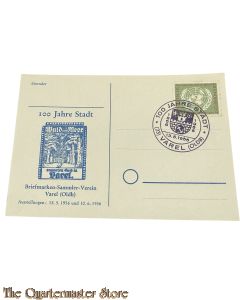 Postkarte 100 Jahre Stadt VAREL 1956