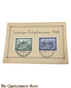 Postkarte Leipziger Messe 1948 (bruin)