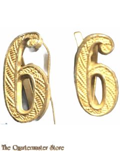WW2 WH  shoulderboard numerals 6 (gold)