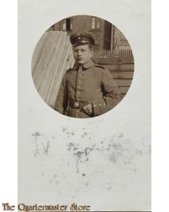 (Feld) Postkarte/Studiophoto 1915 Deutscher Soldat 