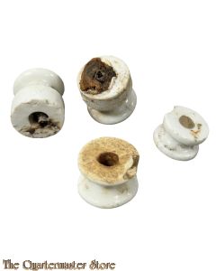 4x Small Corner Insulators WW1 dug-up 