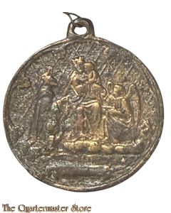 France - Penning katholieke broederschap, met de tekst "CONFRÉRIE DU TRÈS ST. ROSAIRE" (Broederschap van de Heilige Rozenkrans)