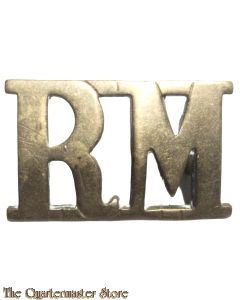 Shoulder title Royal Marines R.M. (brass)