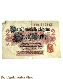 Darlehnkassenschein  Zwei Mark 1914