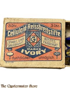 WK2 celluloid Reissbreitstifte Ivory 3 dtz (WW2 36 Punaises Ivory)