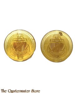 2x  Glas Knopfe fur Kriegsmarine  (2x nice kriegsmarine glass buttons)