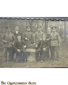 AnsichtsKarte (Mil. Postcard) 4x manschaften aufs Wiedersehn 1916