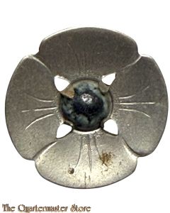 WHW Spendenabzeichen Alle Welt Blume mit Kugel (Schwartz) 21mm 