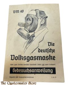 Gebrauchsanweisung die Deutsche Volksgasmaske VM 40 (Manual German Volks gasmask)