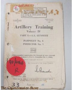 Pamphlet No 6 Vol IV part 1 AA artillery 