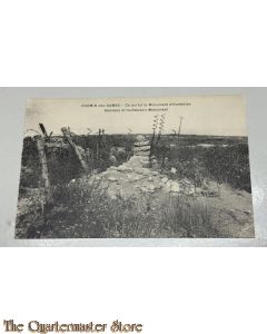 France - Postcard 1914 Chemin des Dames, remains of Hurtebise's monument