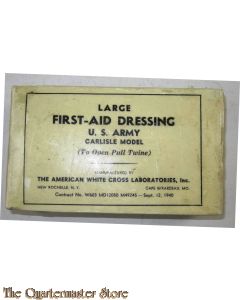 Large first aid dressing US Army Carlisle model American White Cross 