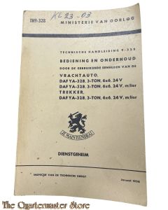 Voorschrift 1 TH 9-328 Vrachtauto DAF YA-328 6x6 24V 1958