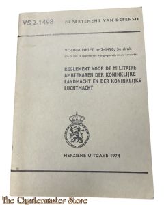 Voorschrift  2-1498 Reglement voor de militaire ambtenaren der Kon Land en Luchtmacht 