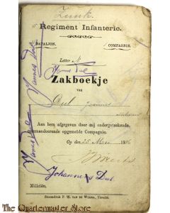 Oorlogszakboekje 5e Regiment Infanterie 