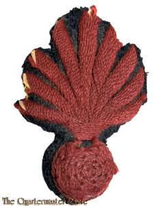Stoffen Granaat insigne pre 1940 (in rood op zwart)