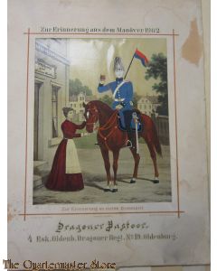 Urkunde Dragoner Zur erinnerung aus dem Manöver 1902 (Oorkonde Manoeuvre 1902)