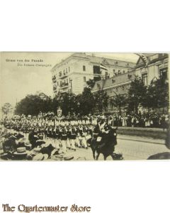 Postkarte 1914  Gruss von der Parade, die Fahnen Compagnie