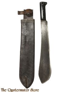 British machete with leather scabbard 1945