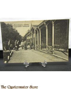 Prent briefkaart 1920 Manschappen Cantine Legerplaats Oldebroek